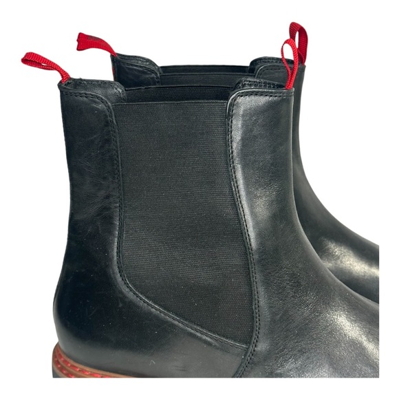 Anthony Veer Women's Olivia Lug Sole Chelsea Boot in Black Leather. Sz: 9.5/10.5 - Picture 3 of 10